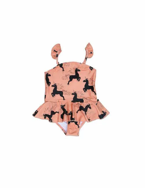 Mini Rodini Unicorn Skirt Swimsuit Pink
