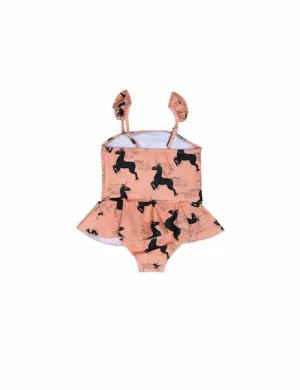 Mini Rodini Unicorn Skirt Swimsuit Pink