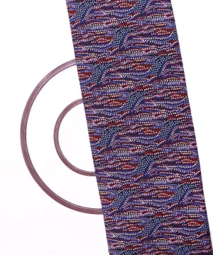Multicolor Polka Pattern Crepe Fabric
