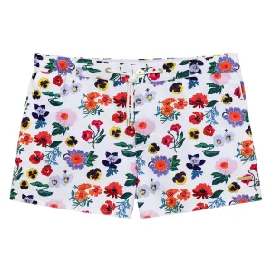 NEW RESORT '25- Brasilia White Barcelona Printed Swim Short