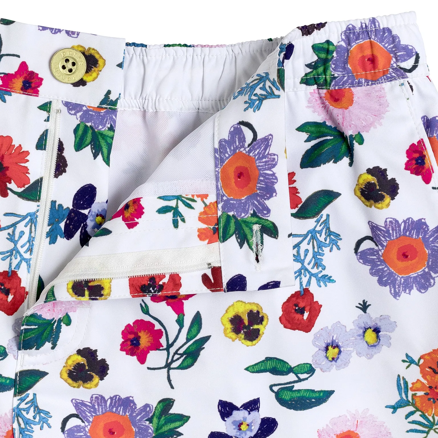 NEW RESORT '25- Brasilia White Barcelona Printed Swim Short