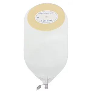 Nu-Hope Laboratories Inc Nu-Flex™ One-piece Post-Op Trim-to-fit Convex Urinary Pouch with Cap 1-1/8" x 2" Inside Cutting Area Oval, 3-1/4" x 4-5/8" OD, 9" L x 5-3/4" W, 1/2" Starter Hole, Medium, 20Oz, Lightweight