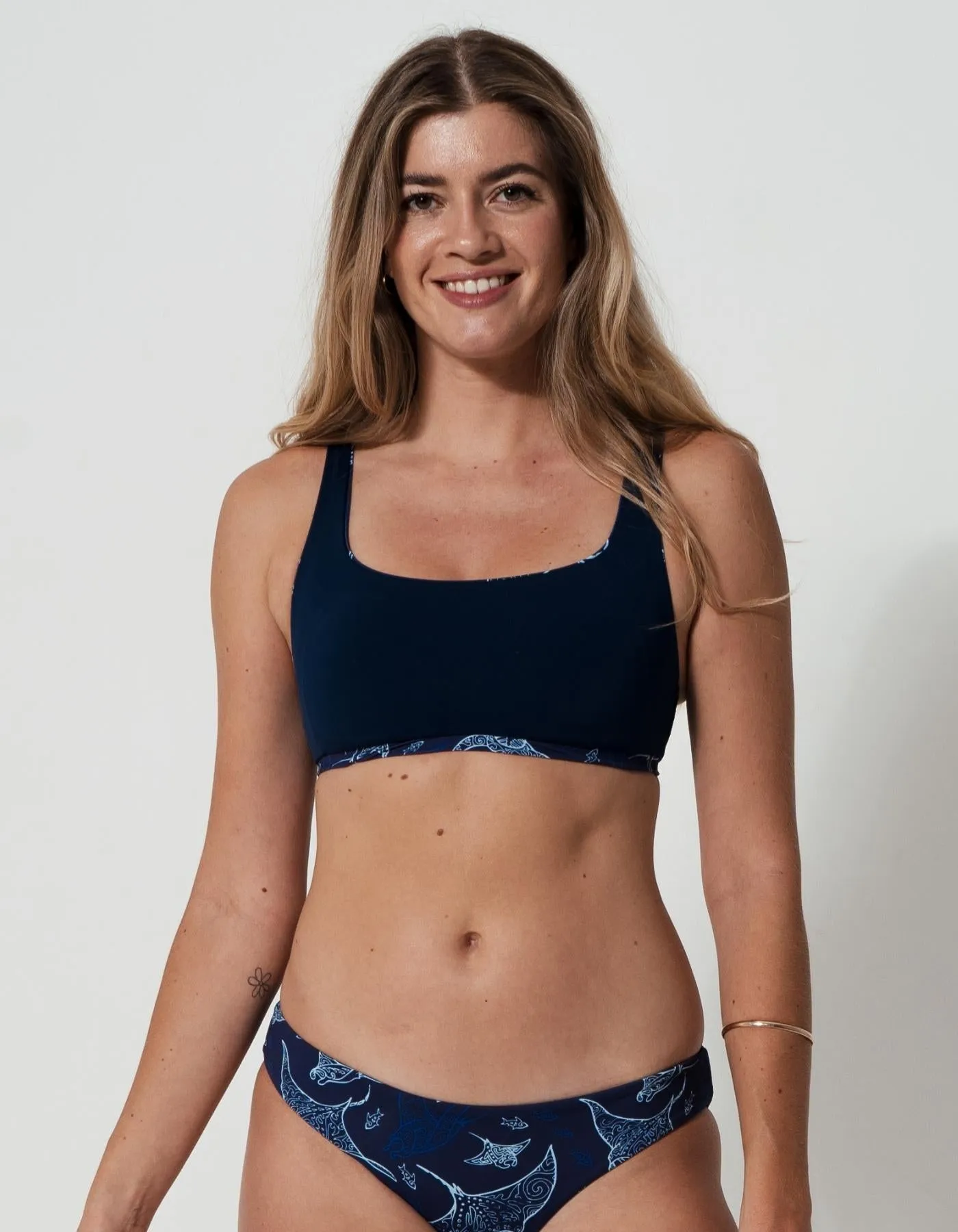 Ocean Manta Womens Tank Bikini Top