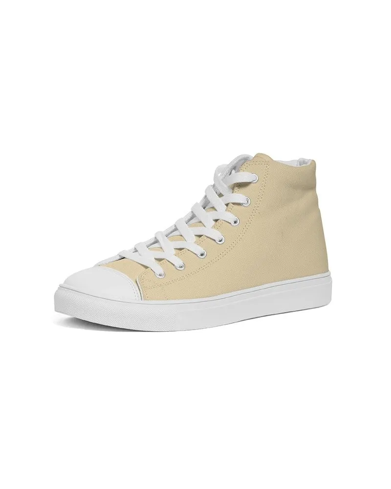 Pale Pastel Orange Yellow Men's High-top Canvas Sneakers | Men's | Bright Pale Pastel Orange Yellow | C0M8Y30K0