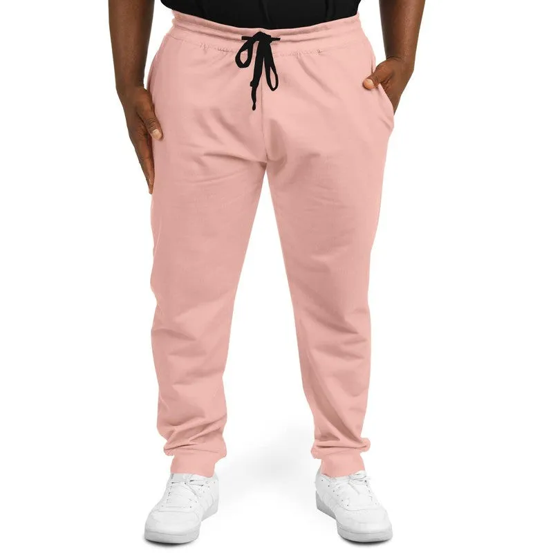 Pale Pastel Pink Red Joggers | Unisex | with PLUS sizes | Bright Pale Pastel Pink Red | C0M30Y22K0