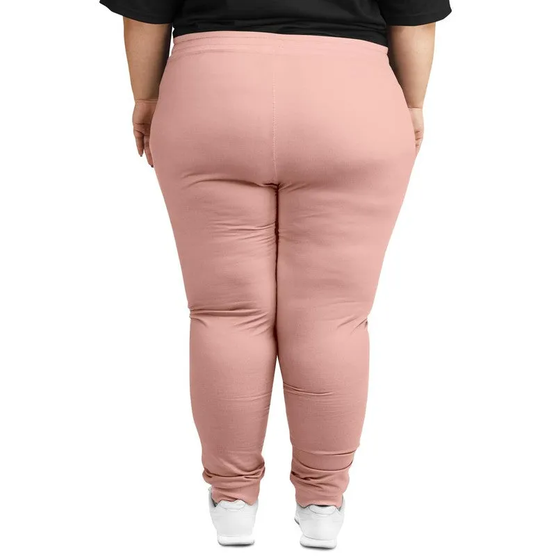 Pale Pastel Pink Red Joggers | Unisex | with PLUS sizes | Bright Pale Pastel Pink Red | C0M30Y22K0
