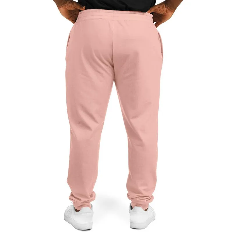Pale Pastel Pink Red Joggers | Unisex | with PLUS sizes | Bright Pale Pastel Pink Red | C0M30Y22K0