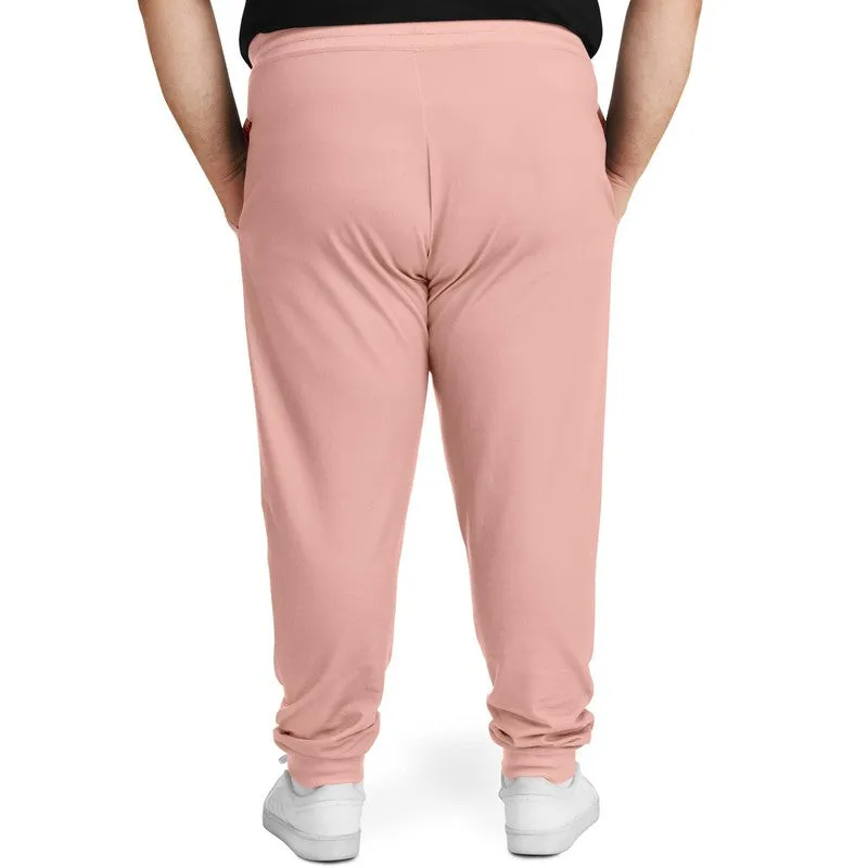 Pale Pastel Pink Red Joggers | Unisex | with PLUS sizes | Bright Pale Pastel Pink Red | C0M30Y22K0