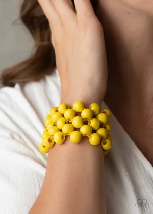 Paparazzi Bracelet ~ Tiki Tropicana - Yellow