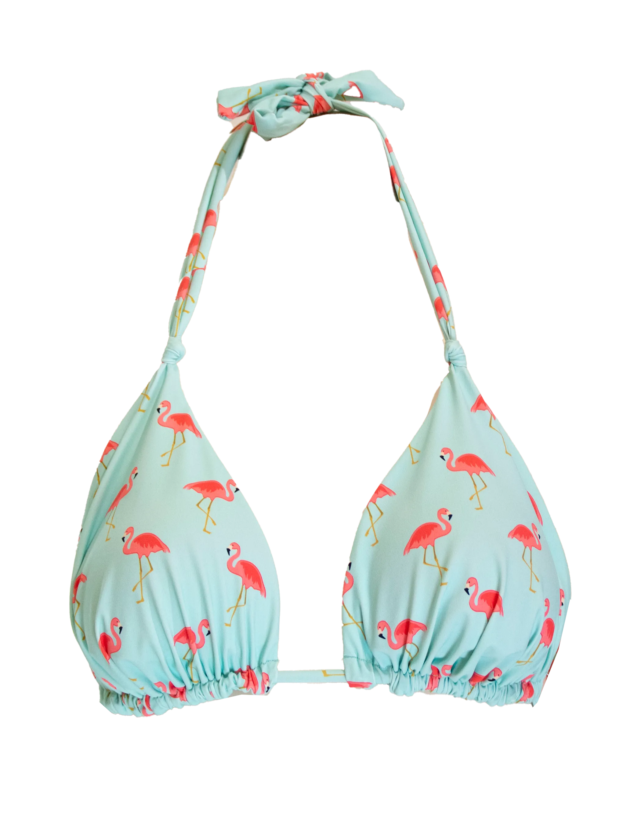 Pink Flamingo Womens Triangle Bikini Top