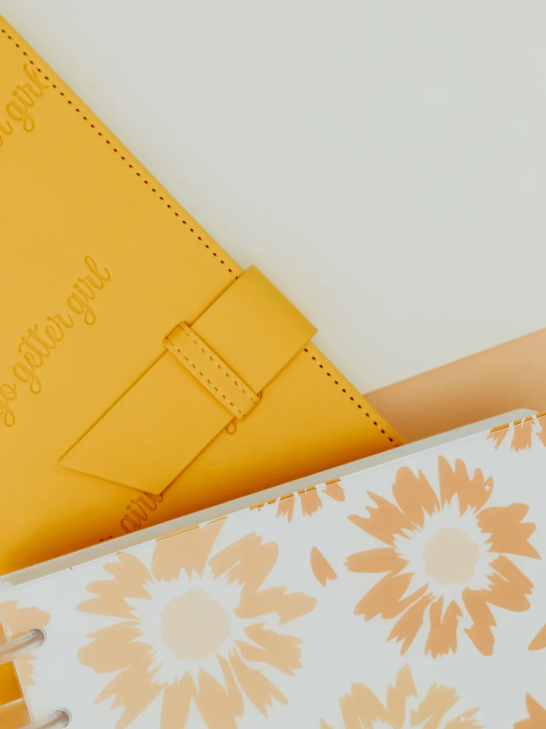 Premium Large Journal Lined - Wire Belt Closure - Tangerine