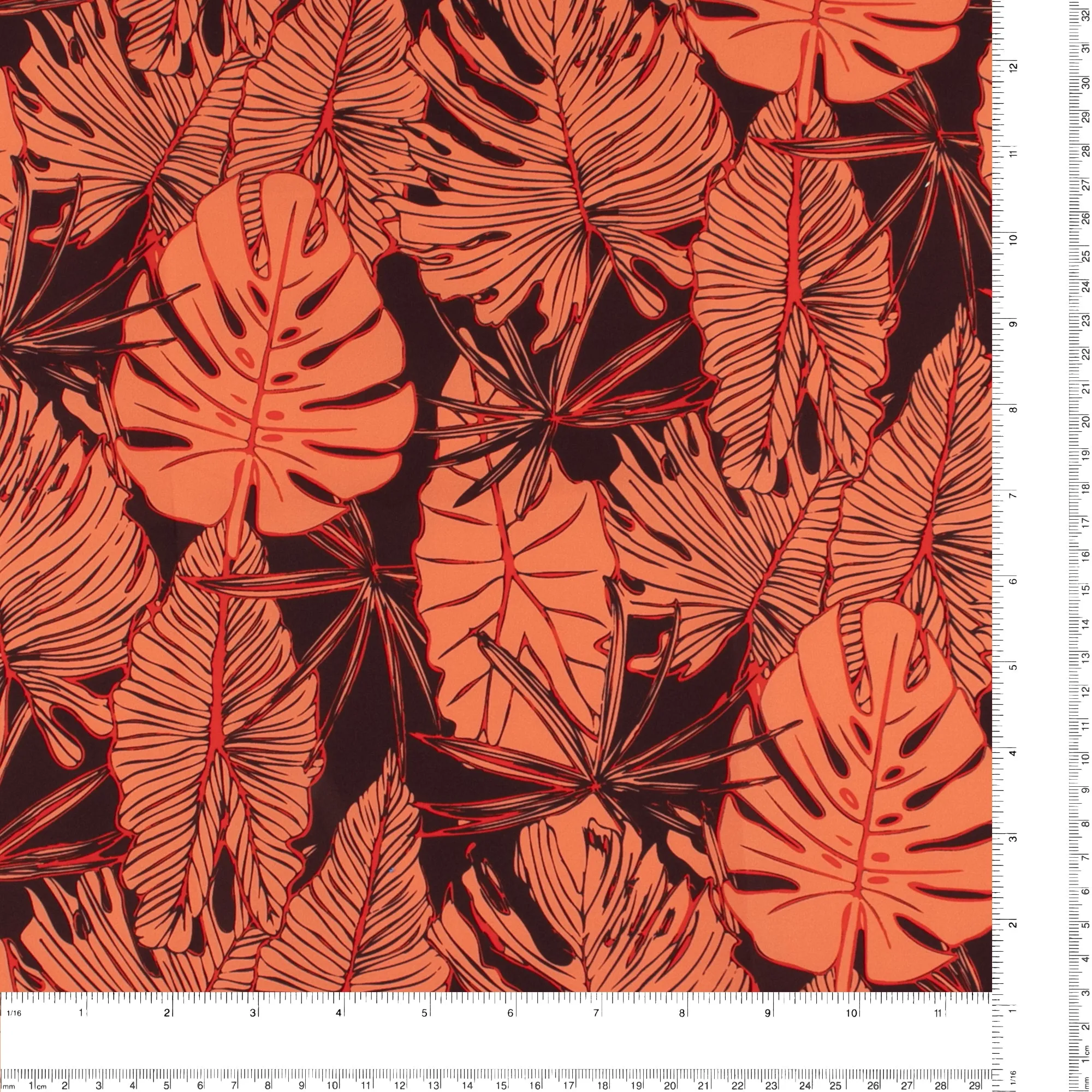 Printed Bathing Suit With UPF50 - CARLOS - 003 - Tangerine