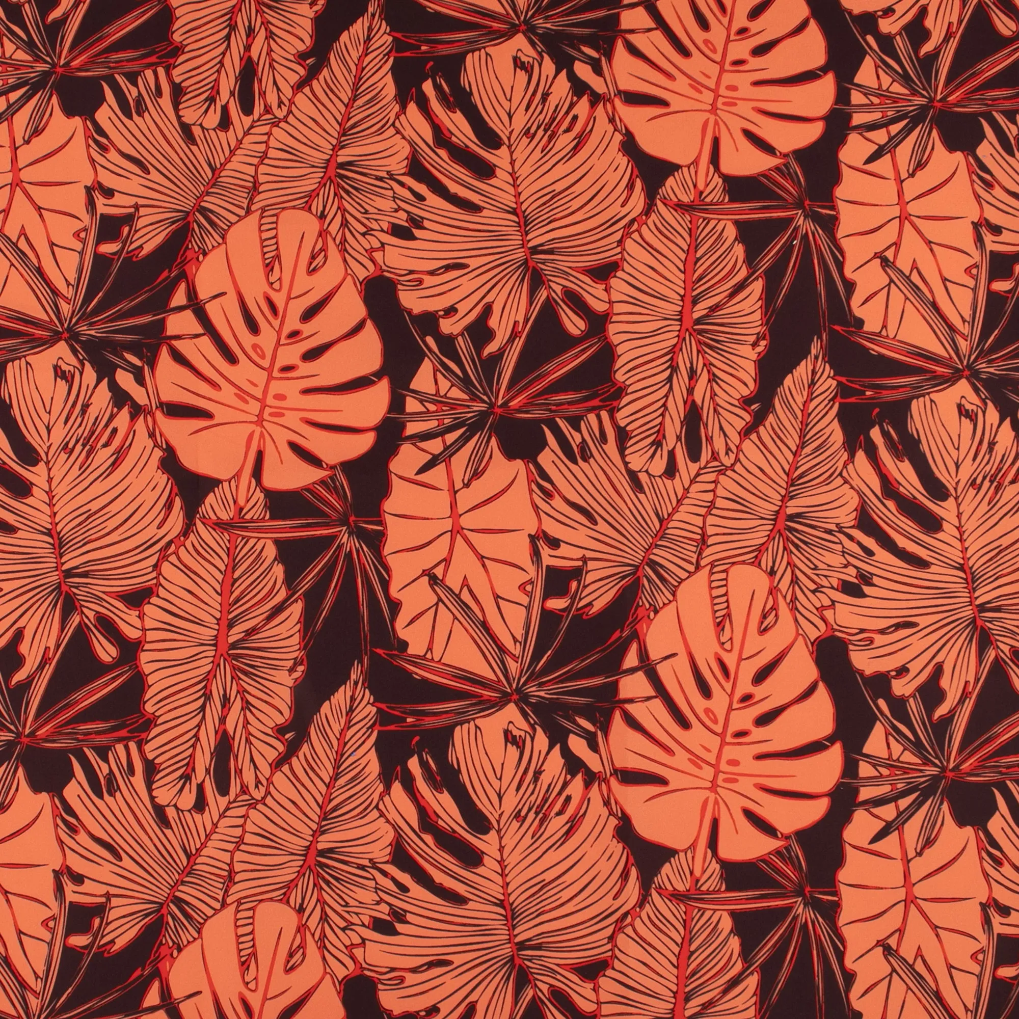 Printed Bathing Suit With UPF50 - CARLOS - 003 - Tangerine