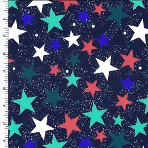 SP-NP2813 Multi Stars Nylon Spandex Digitally Wet Print