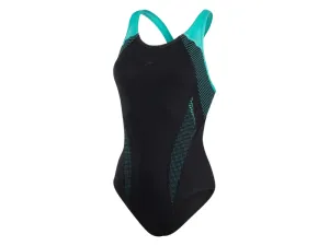 Speedo Placement Laneback Ladies Swimsuit (Black/Blue)