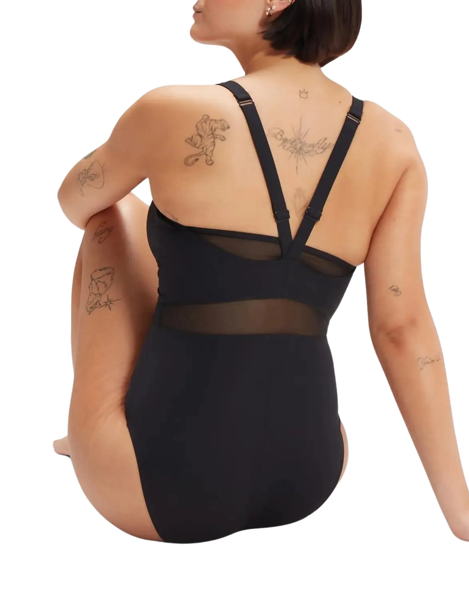 Speedo Shaping LuniaGlow Swimsuit - Black