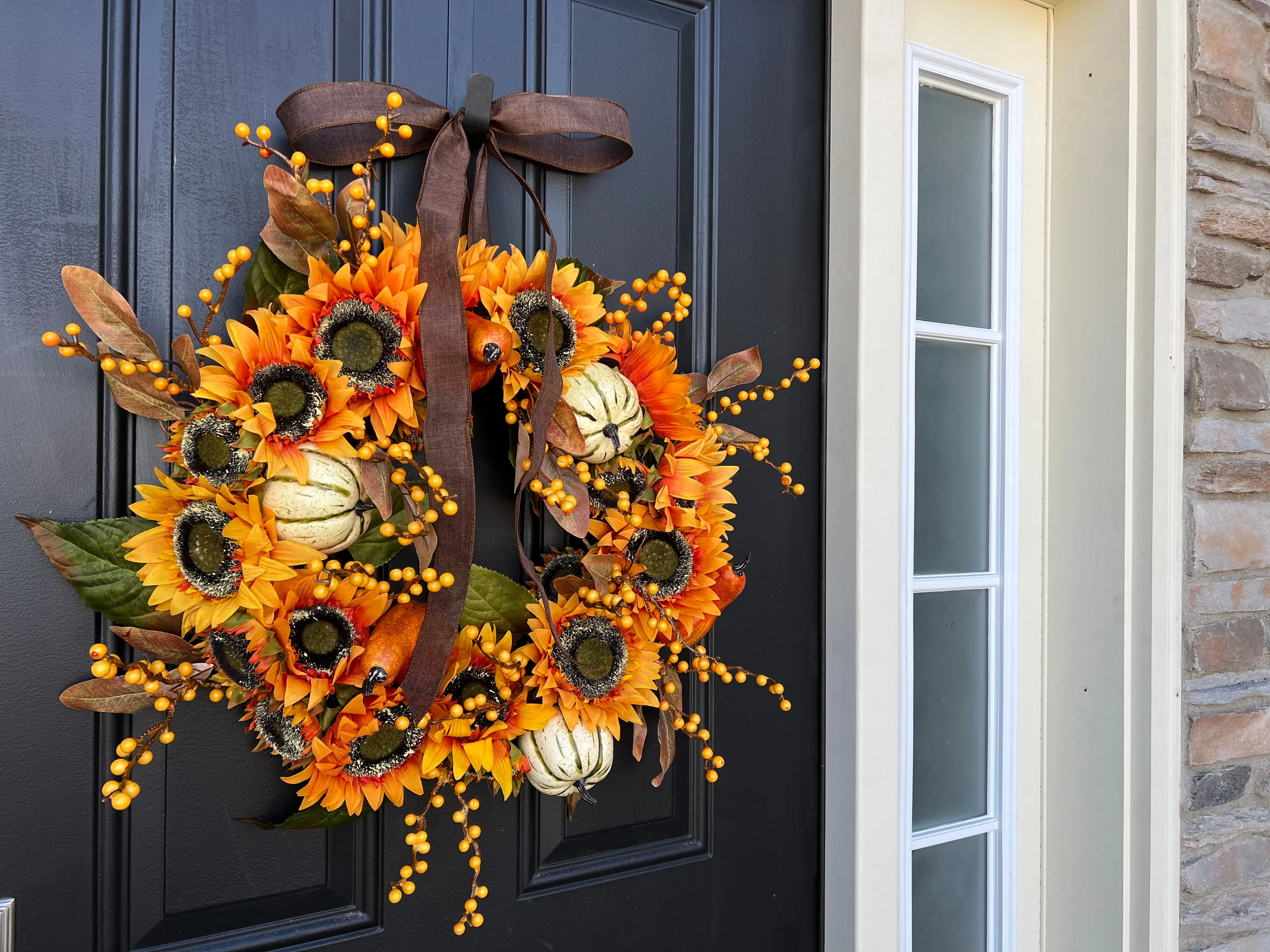 Sunlit Harvest Sunflower Wreath