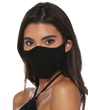 Textured Face Mask Black