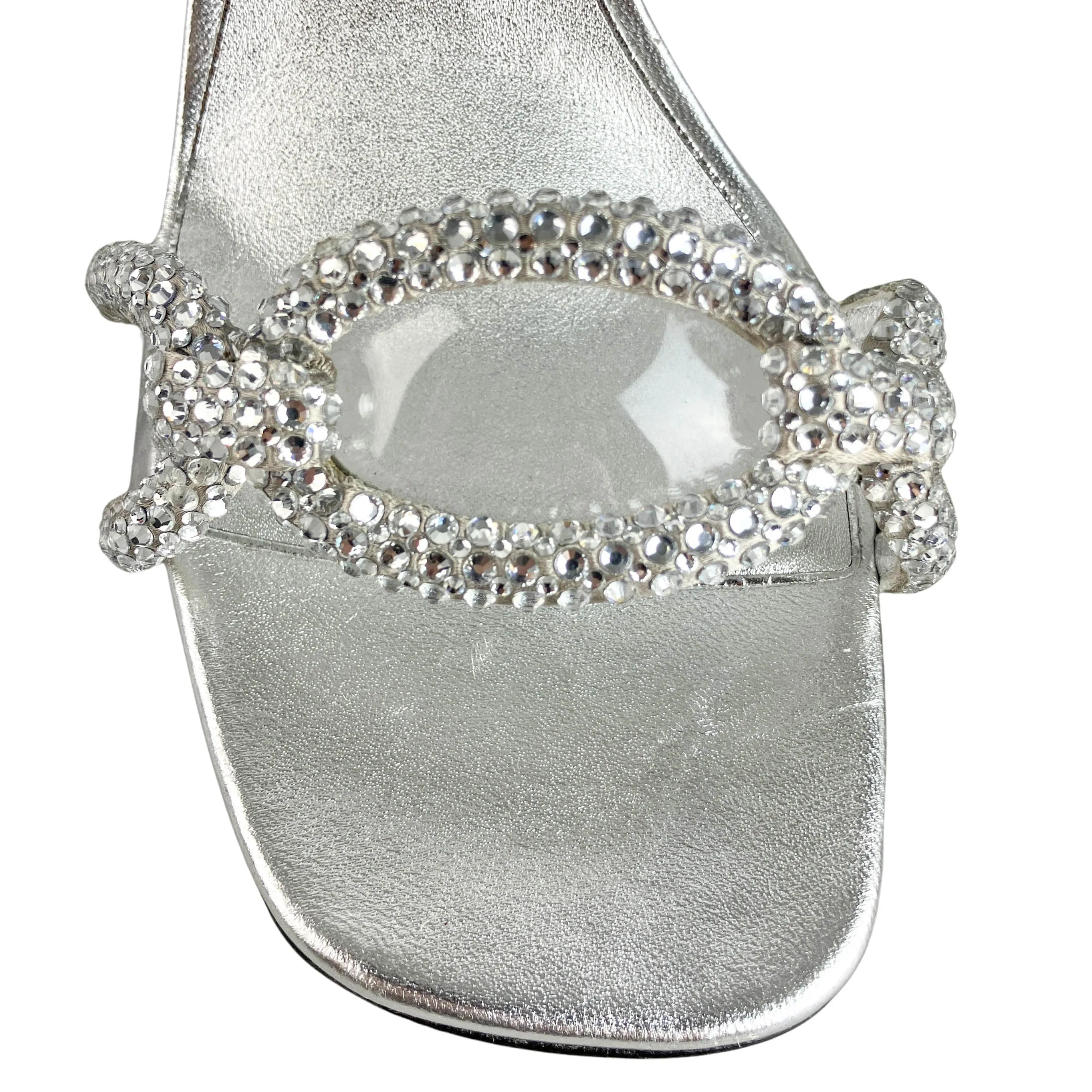 Valentino Embellished Heels in Silver