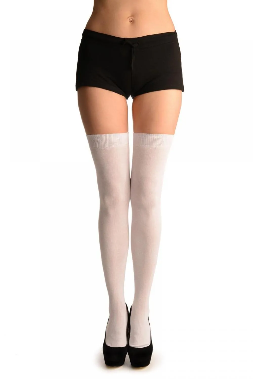White With White Satin Bows At The Back