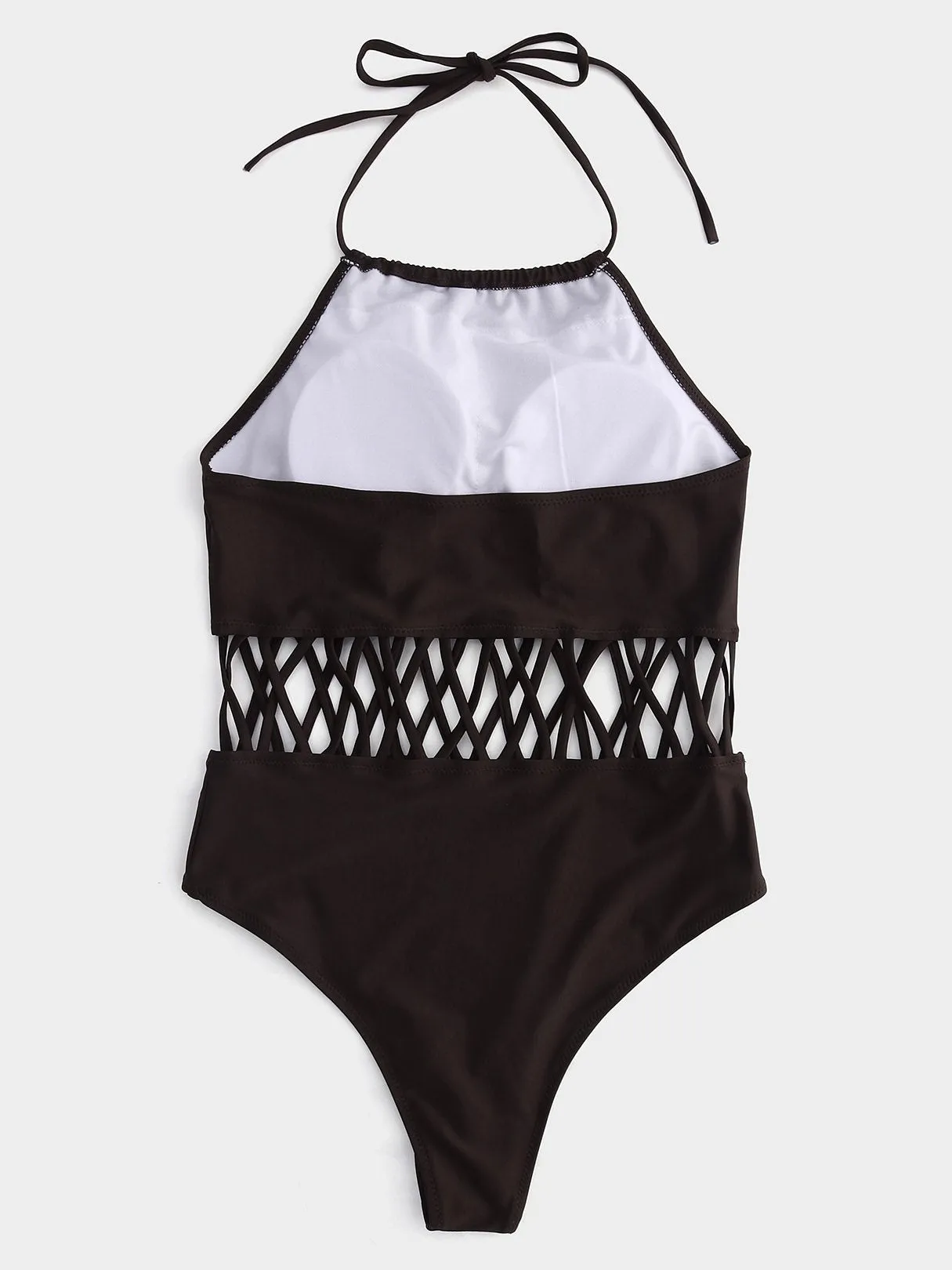Wholesale Halter Sleeveless Hollow Tie-Up Bikinis