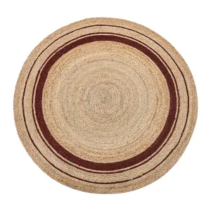 Yellow Hemp Round Carpet