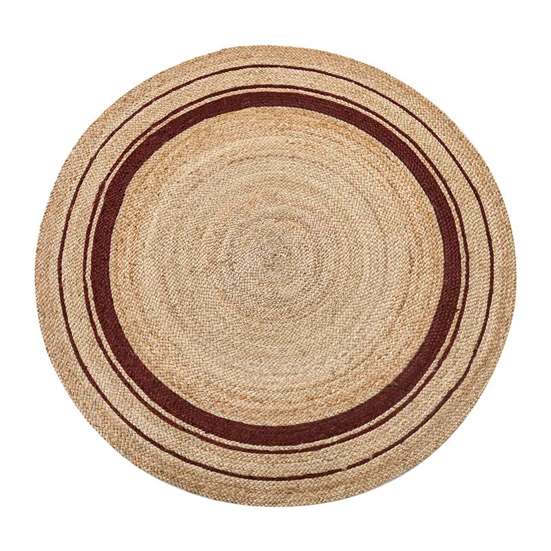 Yellow Hemp Round Carpet